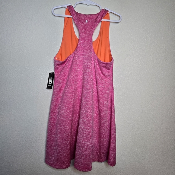 Ideology pink racer back dress with shorts - Picture 3 of 5
